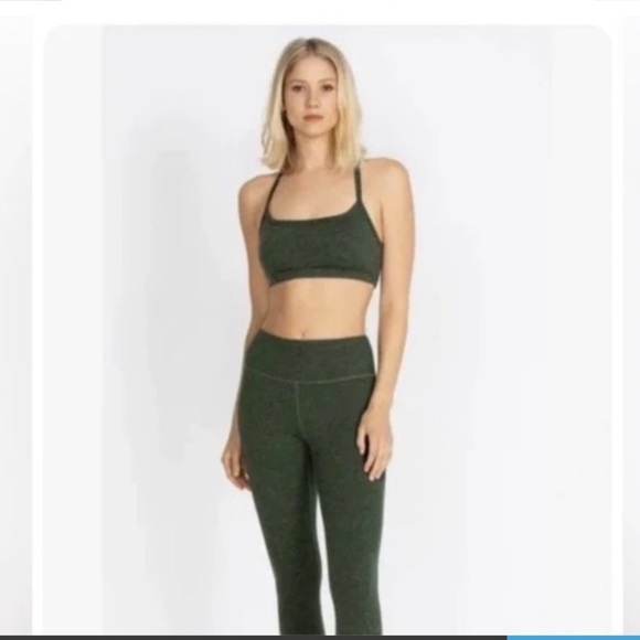 NWT Calme Johnny Was Ease Space Dye High Waisted Leggings Heathered green - Picture 3 of 13